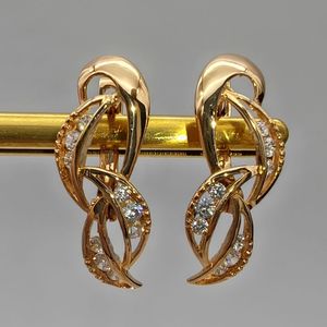 Серьги золото au 585 фианит   2.91   гр.