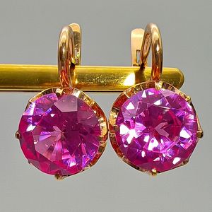 Серьги золото au 583 синт.корунд   5.43   гр.